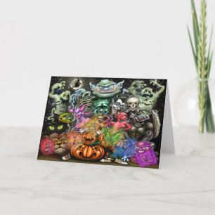 Carte de vœux pliée Halloween
