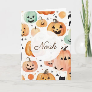 Carte de voeux pliée Halloween Minuscule Fangs