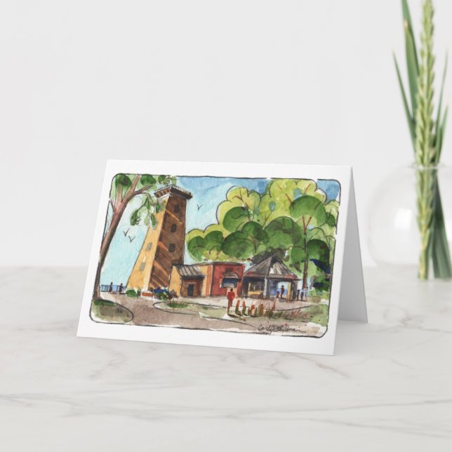 Carte de voeux pliée Huntington Beach (Devant)
