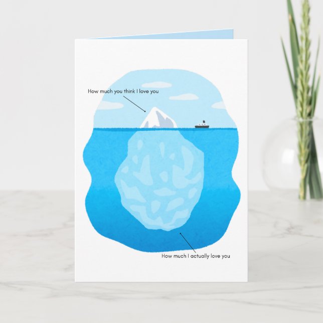 Carte de vœux pliée Iceberg Love (Devant)