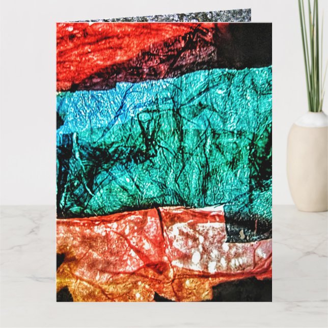 Carte de voeux pliée imprimé photo plastique Recyc (Devant)