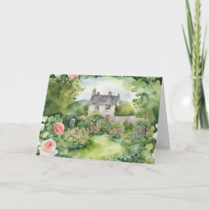 Carte de vœux pliée Ireland Country Garden