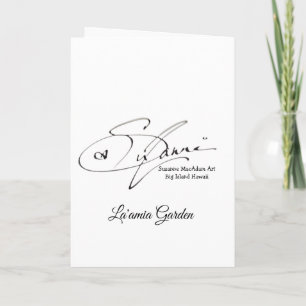 Carte de vœux pliée Jardin tropical
