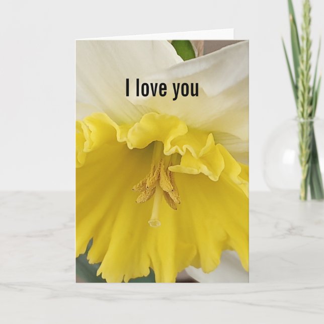 Carte de vœux pliée 'Je t'aime' (Devant)