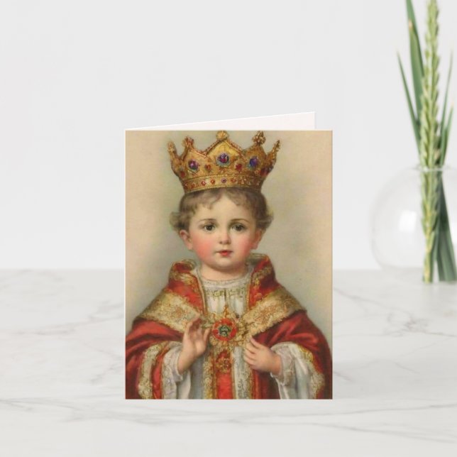 Carte de voeux pliée Jésus enfant (Devant)