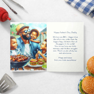 Carte de vœux pliée Joyeuse Fête des Pères Papa Lo