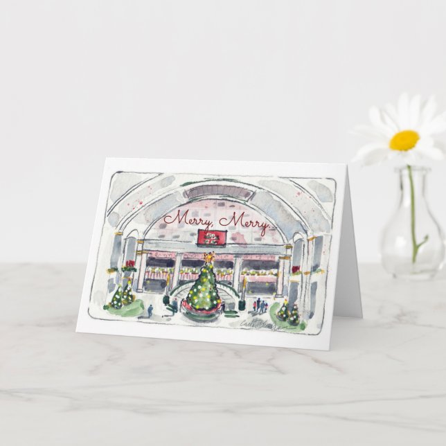 Carte de vœux pliée Joyeuses Fêtes de Noël (Petite plante)