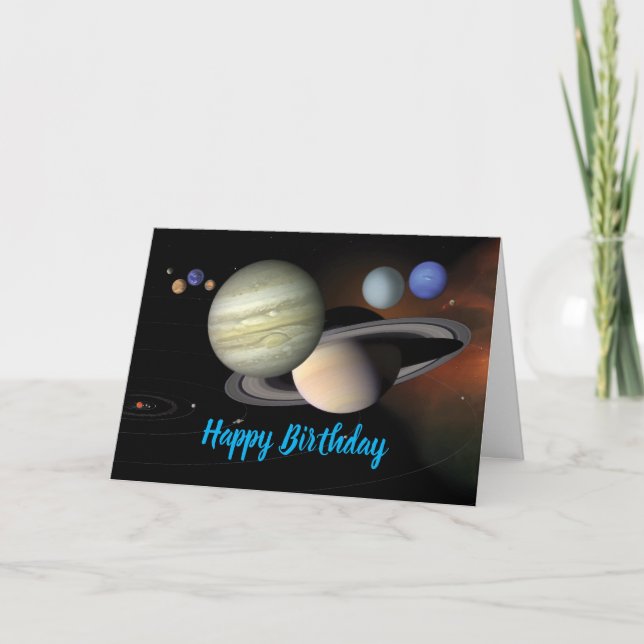 Carte de vœux pliée Joyeux Anniversaire (Devant)