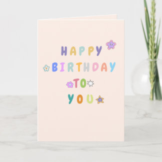 Carte de vœux pliée 'Joyeux anniversaire'