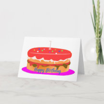 Carte de vœux pliée Joyeux Anniversaire