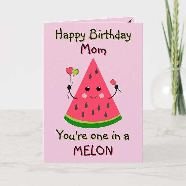 Carte de vœux pliée Joyeux Anniversaire Maman (Devant)