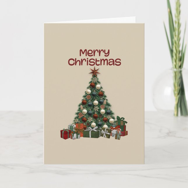 Carte de vœux pliée Joyeux Noël (Devant)