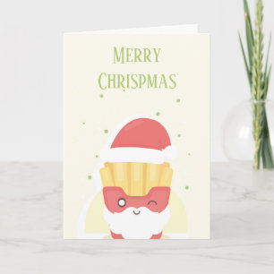 Carte de vœux pliée Joyeux Noël Croustillant