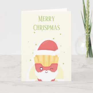 Carte de vœux pliée Joyeux Noël Croustillant