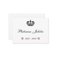Carte de voeux pliée Joyeux Platinum Jubilee