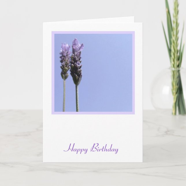 Carte de voeux pliée Lavendar (Devant)