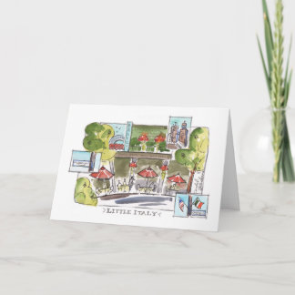 Carte de vœux pliée Little Italy