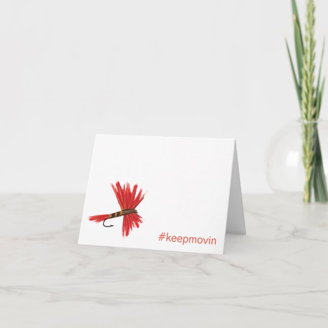 Carte de voeux pliée Lucy Keepmovin Horizontal (Devant)