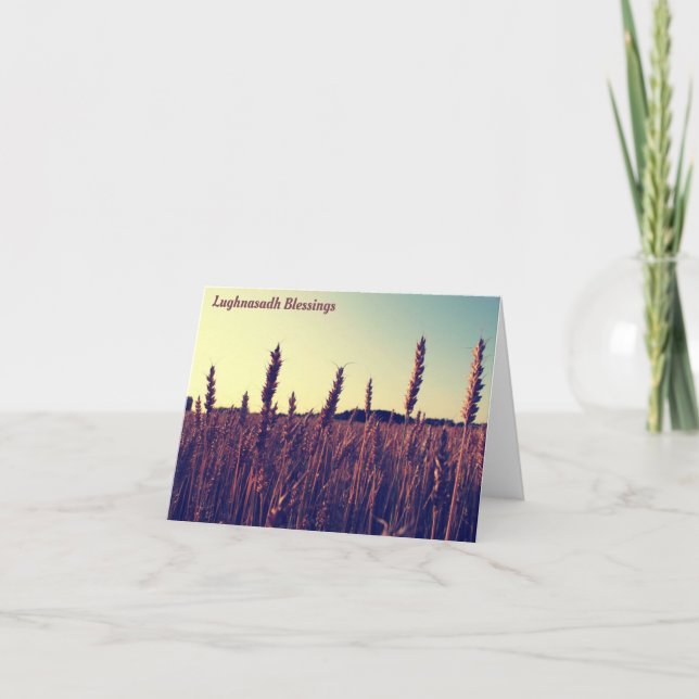 Carte de voeux pliée Lughnasadh Blank (Devant)