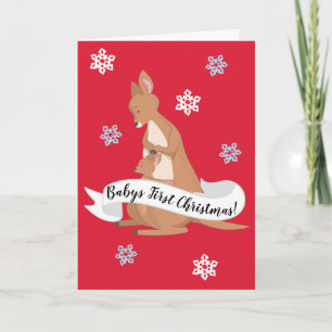 Carte de voeux pliée Maman And Me Kangaroo