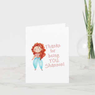 Carte de vœux pliée Merci d'être toi