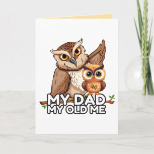 Carte de voeux pliée : Mon père Mon vieux moi