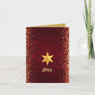 Carte de vœux pliée Noël bénie