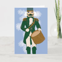 de Vœux Pliée Noël Casse-Noisette Bleu Givré