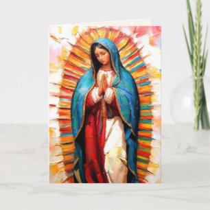 Carte de voeux pliée Notre-Dame de Guadalupe