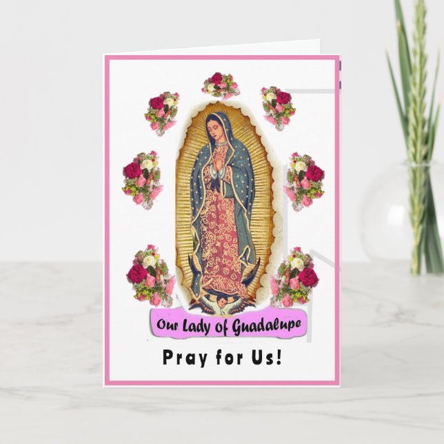 Carte de voeux pliée Notre-Dame de Guadalupe (Devant)