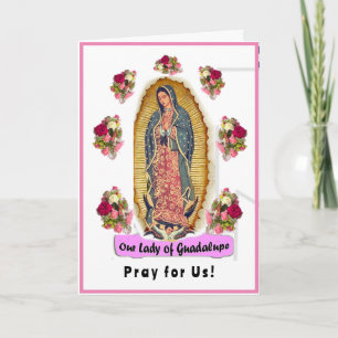 Carte de voeux pliée Notre-Dame de Guadalupe