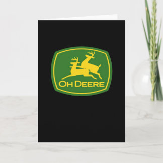 Carte de vœux pliée Oh Deer Minimal Modern Design