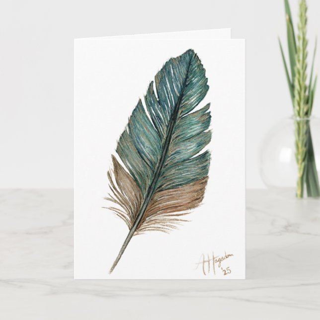 Carte de vœux pliée Oiseaux de même plumage (Devant)