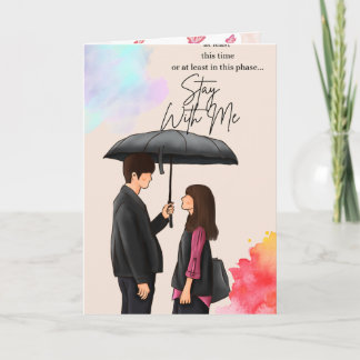 Carte de vœux pliée papillon floral rose – Vierge