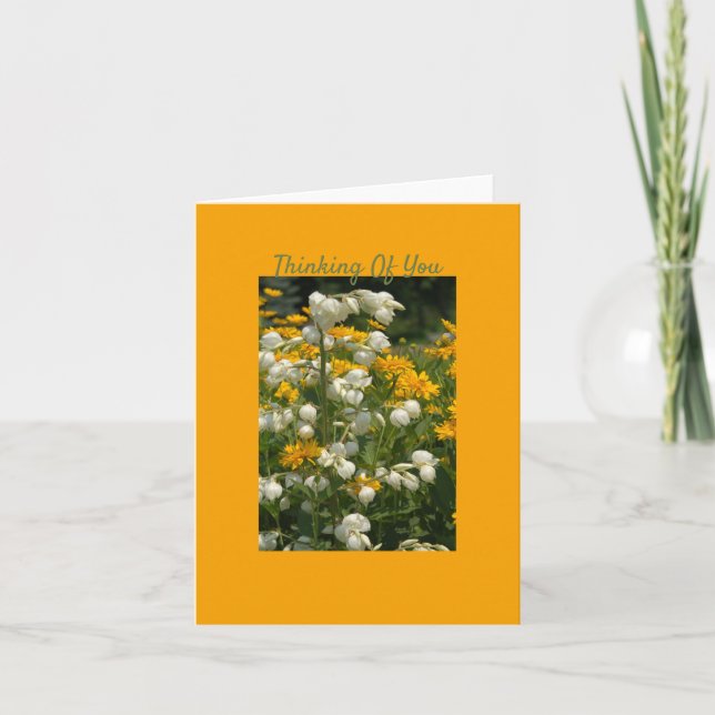 Carte de vœux pliée « Pensée pour toi » (Devant)