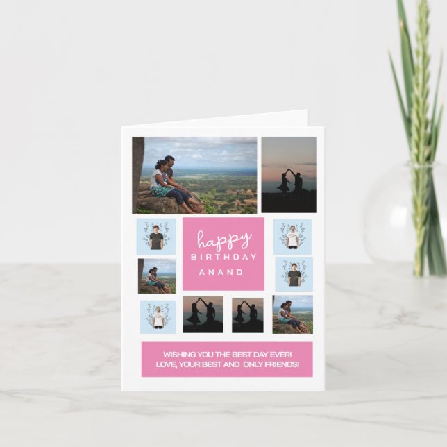 Carte de vœux pliée personnalisée (Devant)