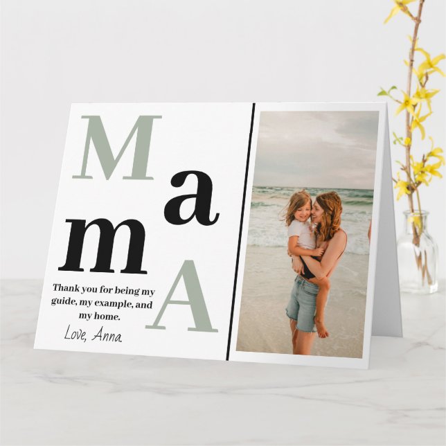 Carte de voeux pliée personnalisée pour la Fête de (Fleur jaune)