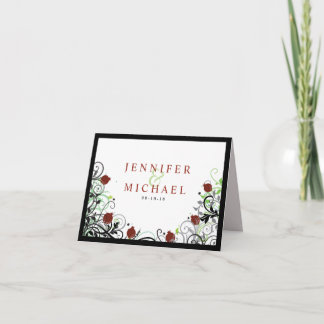 Carte de voeux pliée POMEGRANATE Mariage Merci