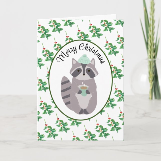 Carte de vœux pliée pour boire mon cacao de Noël (Devant)