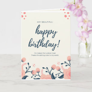 Carte de vœux pliée pour cadeau d'anniversaire pou