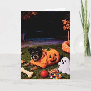 Carte de vœux pliée pour chien
