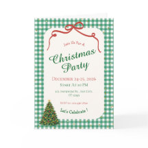 Carte de vœux pliée pour fête de Noël à carreaux v