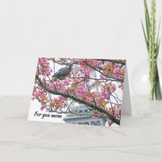 Carte de voeux pliée pour la fête des mères