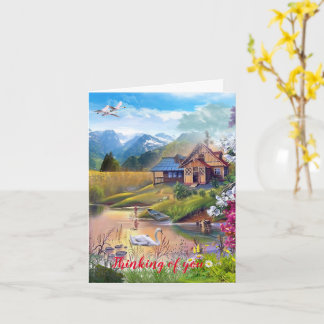 Carte de voeux pliée pour la fête des mères