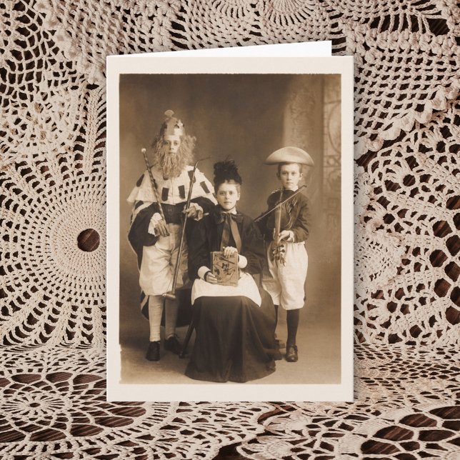 Carte de voeux pliée pour la fête du costume vinta (Créateur téléchargé)