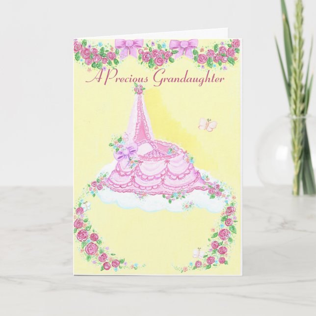 Carte de voeux pliée pour la naissance de la petit (Devant)