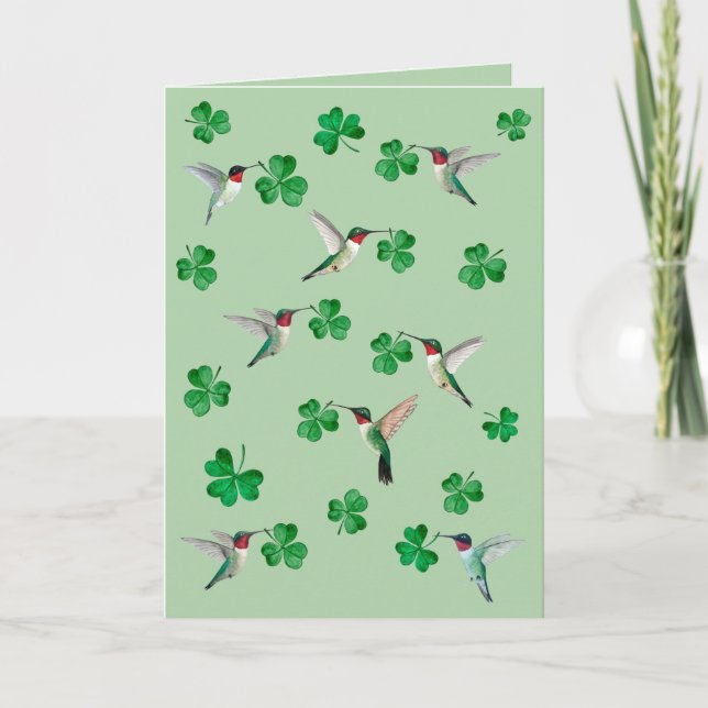 Carte de vœux pliée pour la Saint-Patrick (Devant)