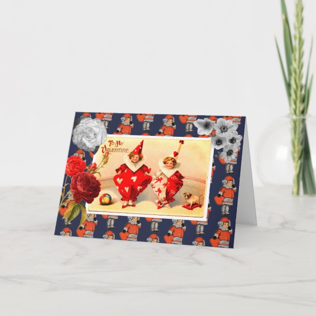 Carte de voeux pliée pour la Saint-Valentin (Devant)