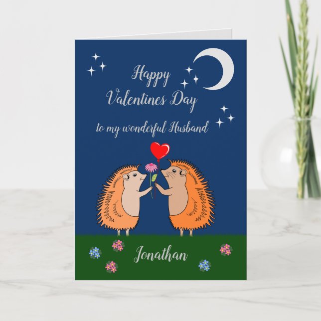 Carte de vœux pliée pour la Saint-Valentin avec un (Devant)
