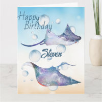 Carte de vœux pliée pour l'anniversaire de Mata ra